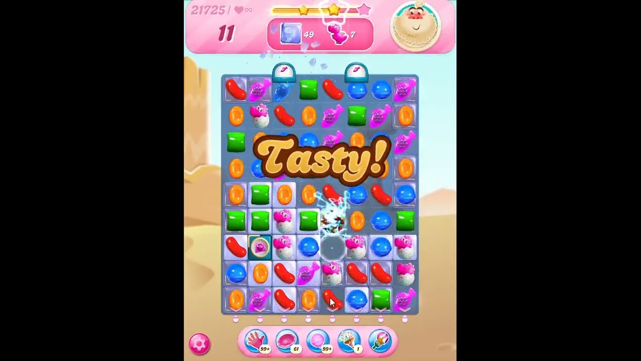 Candy Crush Saga Level 21725 - NO BOOSTERS | SKILLGAMING ✅