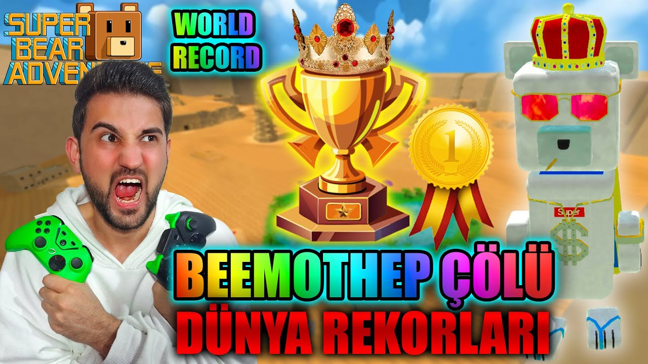 Beemothep Çölü SPEEDRUN DÜNYA REKORLARI - BÜTÜN REKORLAR! | Super Bear Adventure Multiplayer