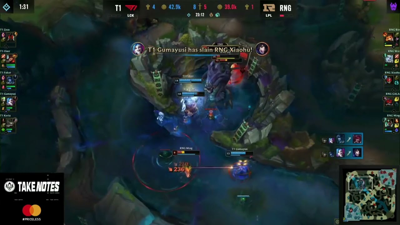 INSANE Play By Faker : Dive 1Vs 5 in Baron Pit | T1 Vs RNG MSI FINAL 2022