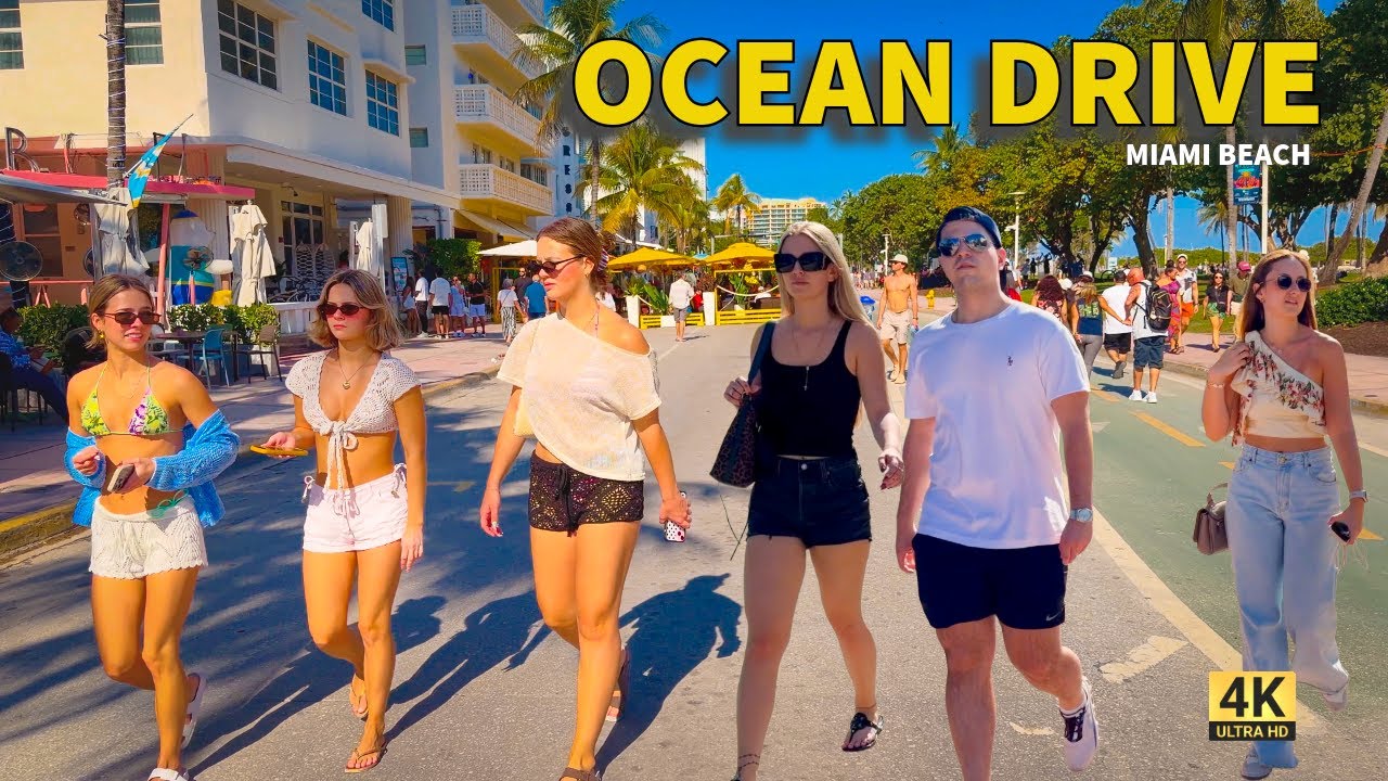 Miami Winter Vibes | Ocean Drive Daytime Walking Tour 4K
