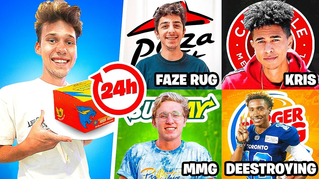 YouTubers Choose What I Eat For 24 HOURS Challenge