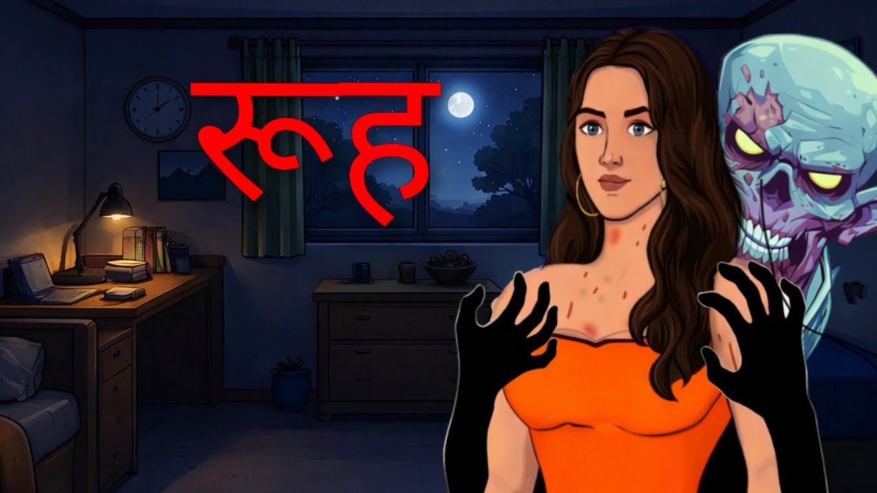 रूह। #horrorstories#animation #hindihorror#ghost 