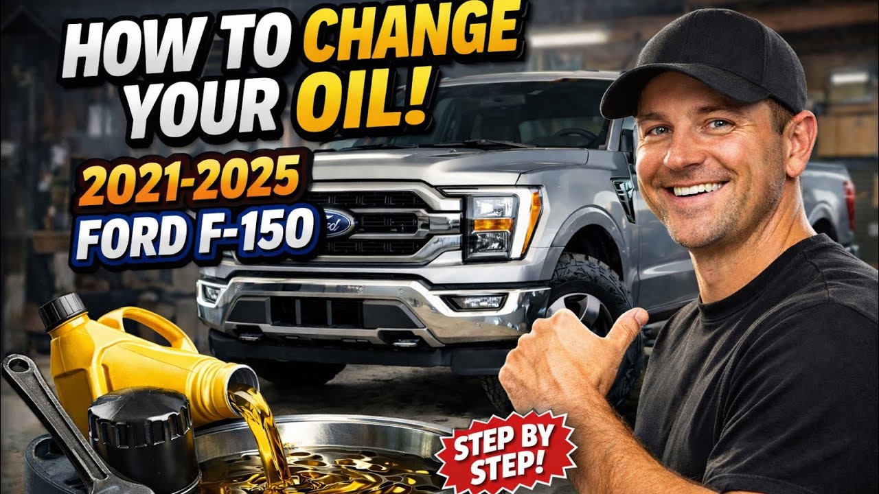Замена масла в Ford F-150 2021–2025 годов выпуска – простое пошаговое руководство.