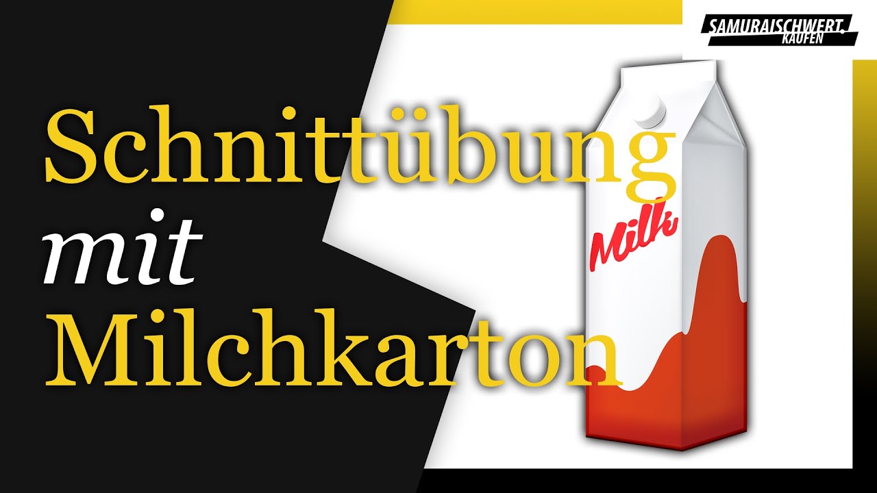 Katana Schnitttest Alternativen f&uuml;r Samurai Schwert Schnitt&uuml;bungen - Milchkartons