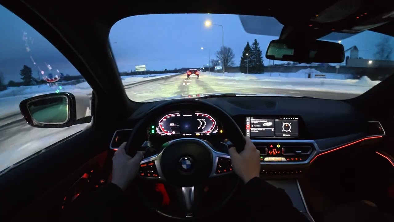 BMW G21 M340i xDrive 275kW POV Drive In Winter Snow