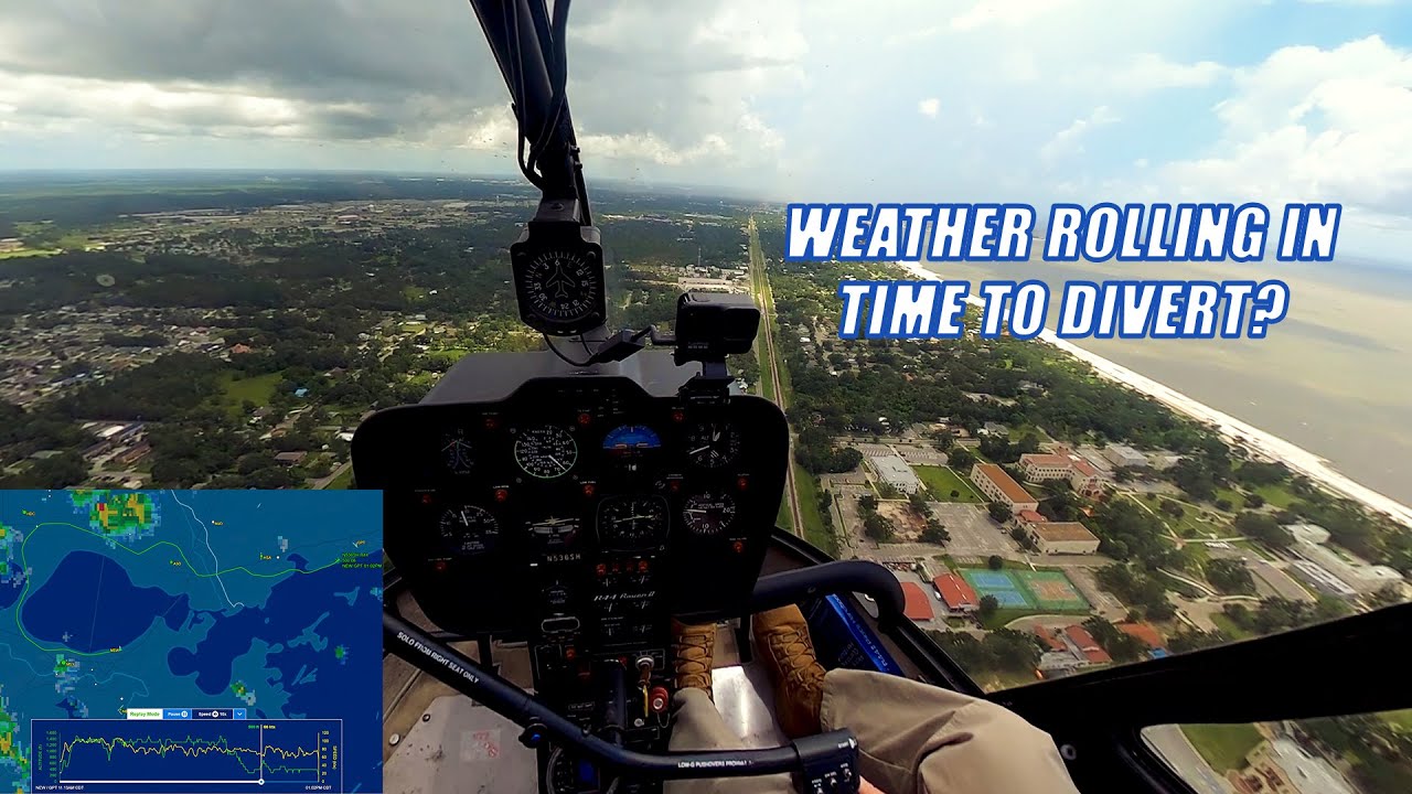 Weather Surprise! Time to Divert? | R-44 Helo Flight Training VLOG Solo Cross Country
