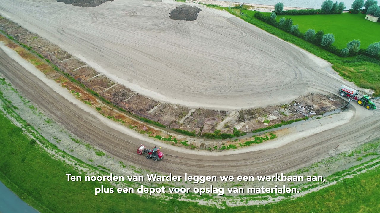 Versterking Markermeerdijken vanuit de lucht - september 2021
