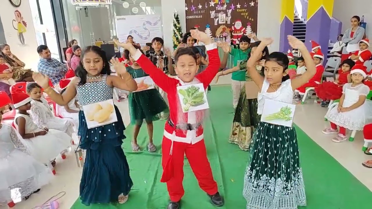 Vegetables dance performance #vegetables #healthy #food #kidzee #mancherial 