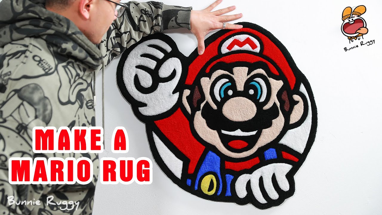 Rug Tufting - Mario Rug – Super Mario Rug Tufting Collection (Step by Step)