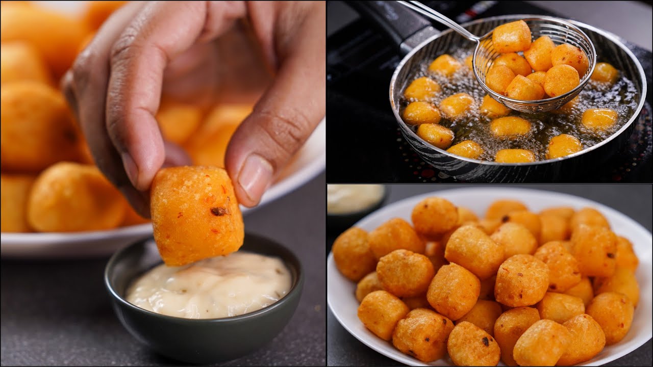 POTATO BITES | CRISPY GARLIC POTATO BITES | POTATO SNACKS RECIPE | POTATO RECIPES | N'Oven
