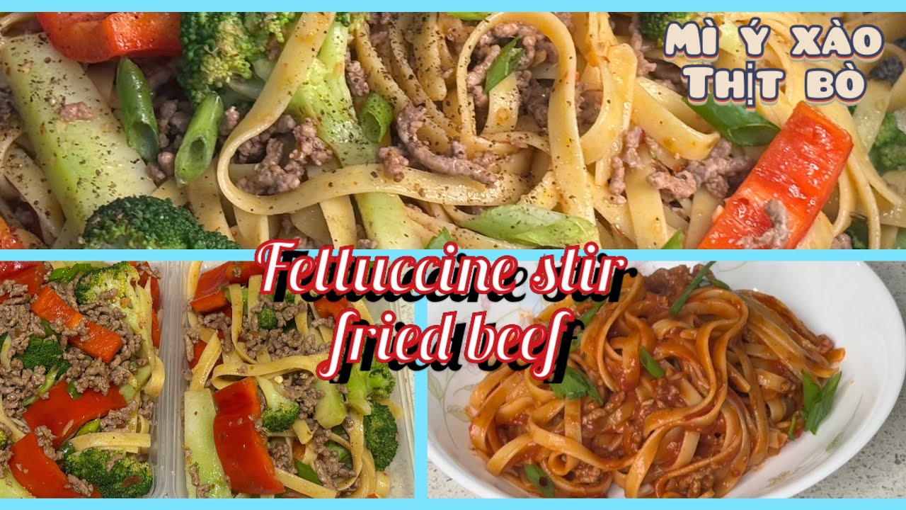 Mì ý xào thịt bò. Thơm ngon dễ nấu. #fettucinestirfriedwithbeef.#food #cook #vietnamesetaste #fyp 