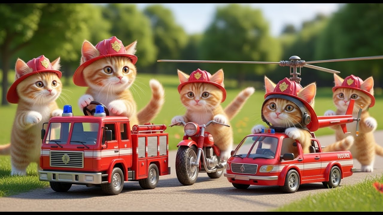 Mama Cat Trims Fur on the Farm and Makes Tiger Hat For Kittens At Home🐾🎩🐯
