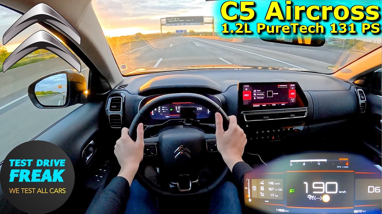 2024 Citroen C5 Aircross PureTech 130 131 PS TOP SPEED AUTOBAHN DRIVE POV