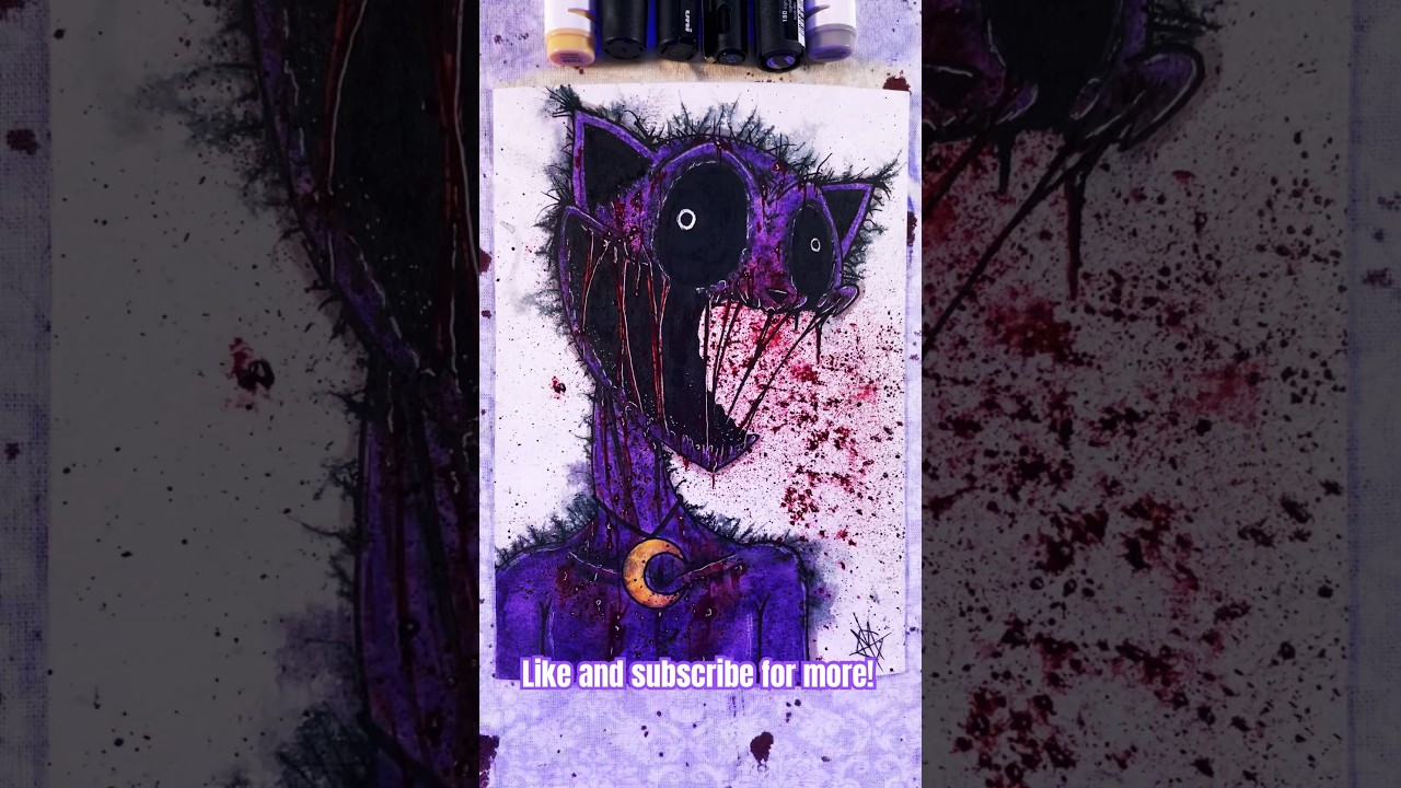 Drawing CatNap From Poppy Playtime #horror #art #catnap