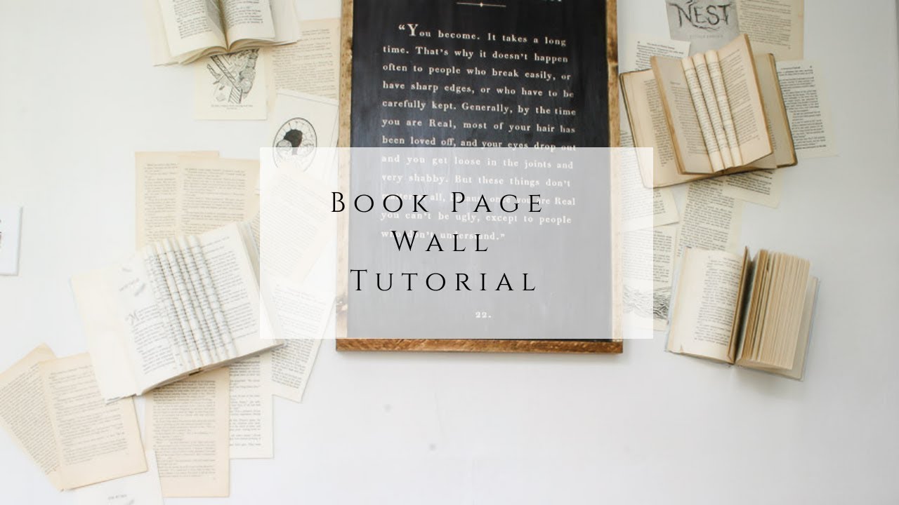 Book Page Wall Tutorial