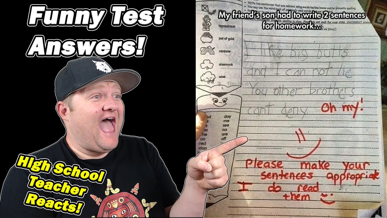High School Teacher Reacts to Funny Test Answers!