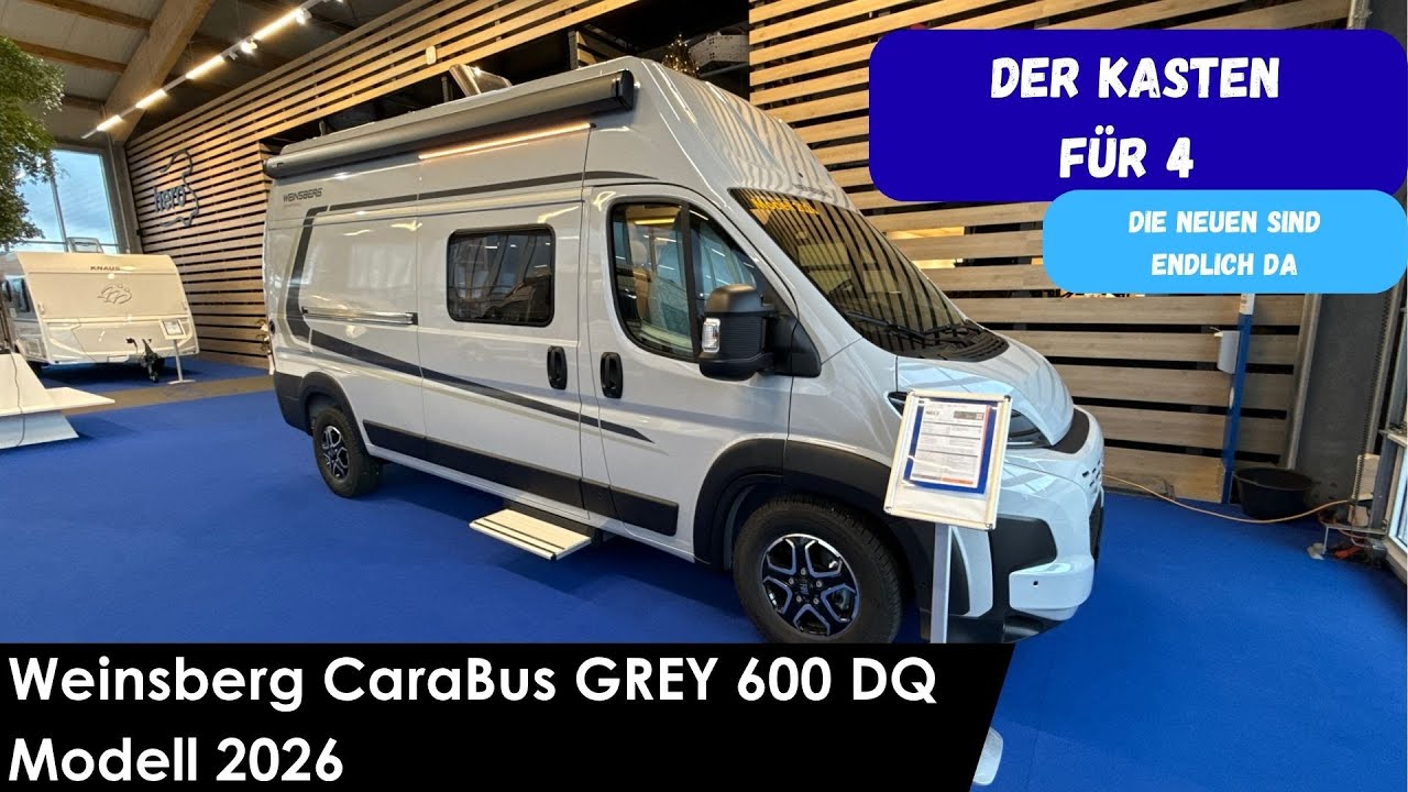 Der Kastenwagen für vier! Weinsberg CaraBus 600 DQ GREY Edition FIRE Modell 2026