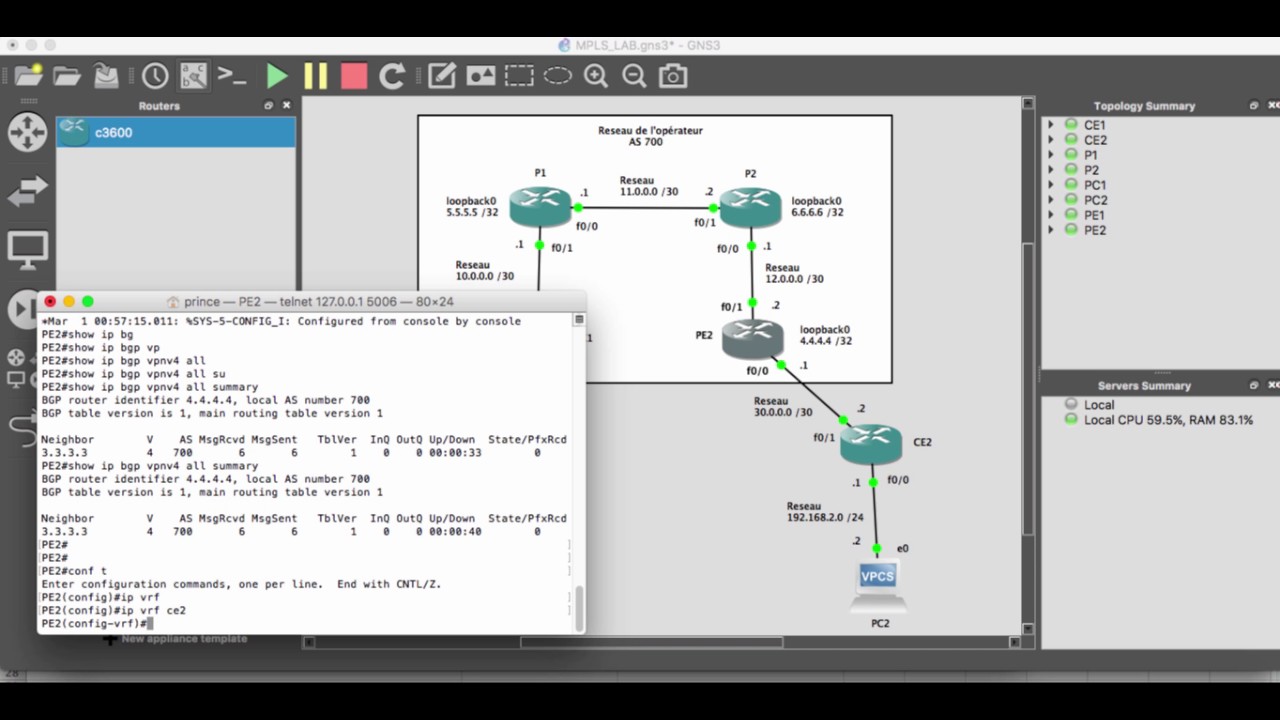 Reseau IP MPLS Part 5/6 - VRF