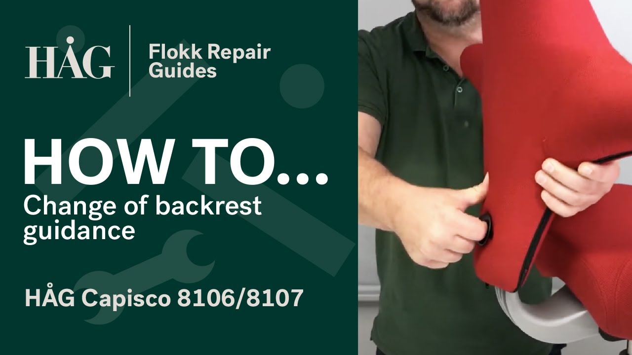 How to change the backrest guidance | HÅG Capisco 8106/8107 | Flokk Repair Guide