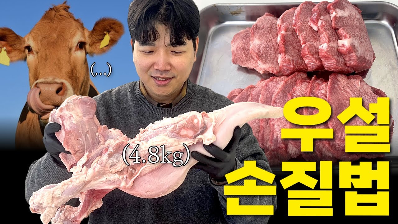 처음 보면 깜짝 놀라는 비쥬얼 #우설ㅣ초보자도 쉽게 손질하기