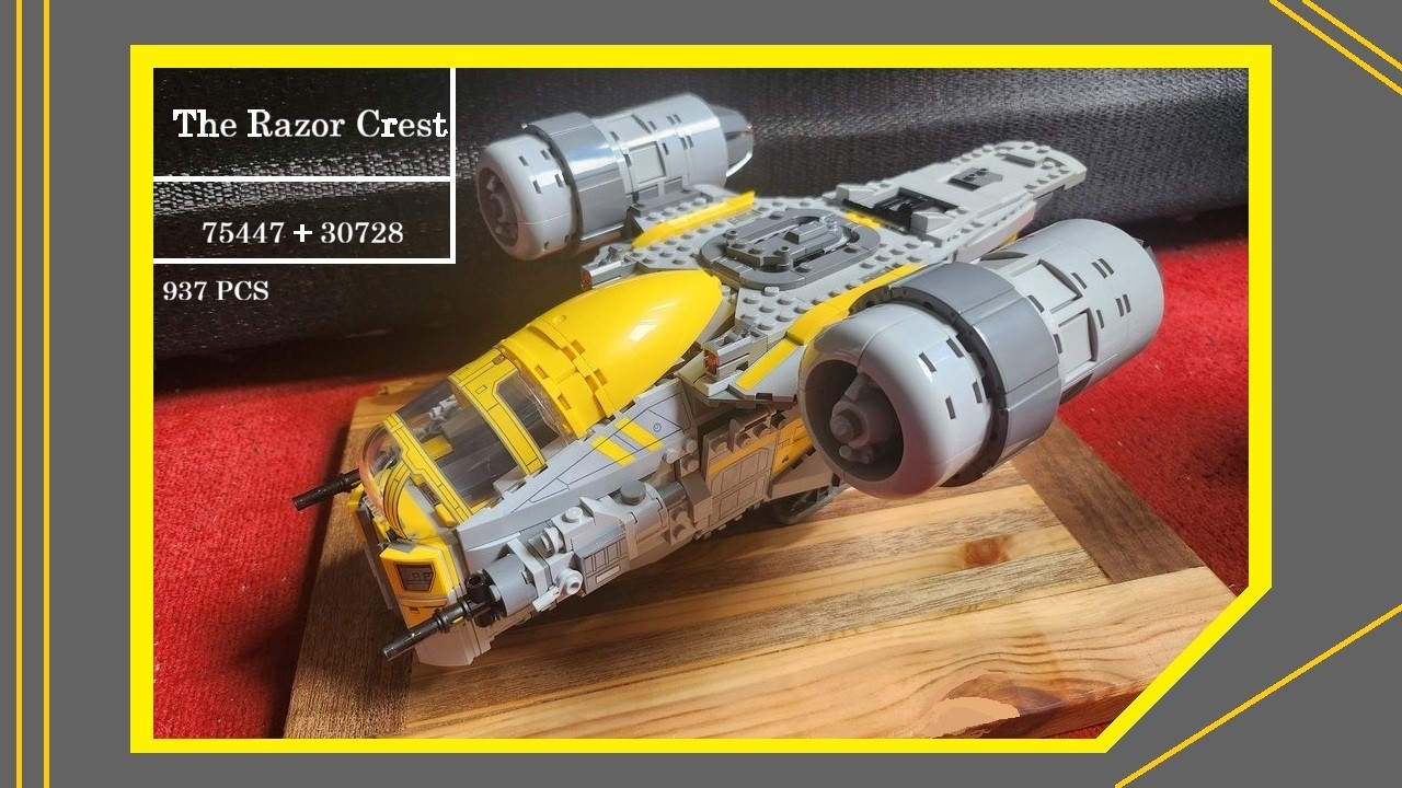 75447 + 30728 Razor Crest mods. Lego Star Wars Instructions