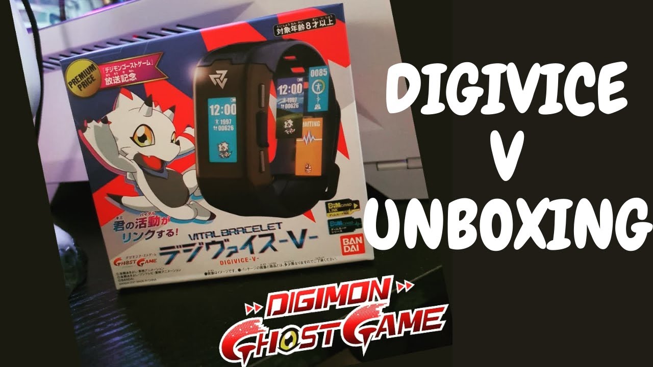 Digimon Ghost Game. Digivice V vital bracelet unboxing w/ Gammamon Dim