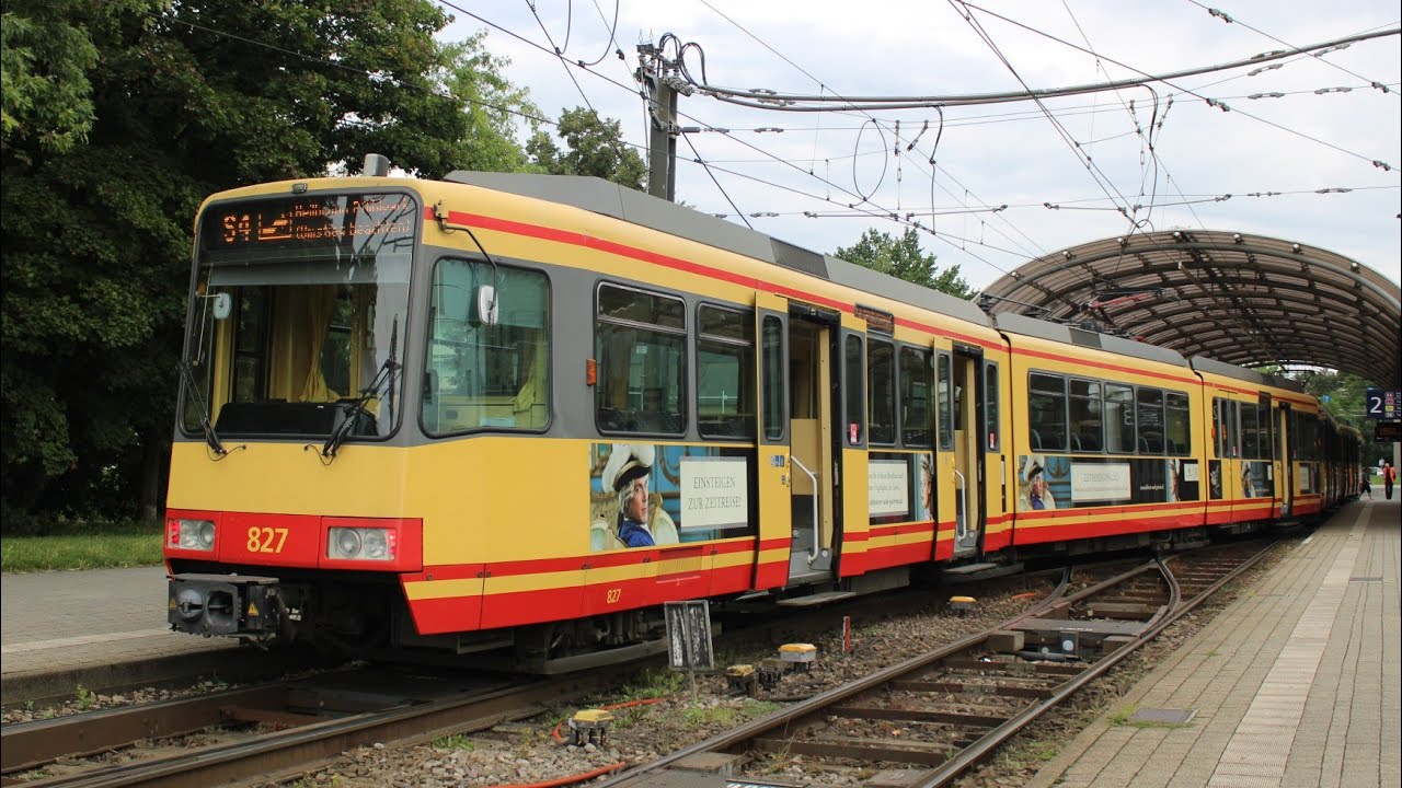 Zugverkehr in Karlsruhe Albtalbahnhof[1]