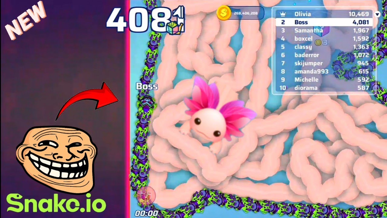 Snake.Io 🐍 Hijack Exe Boss Trolling Top 01 Snake In The Map? 