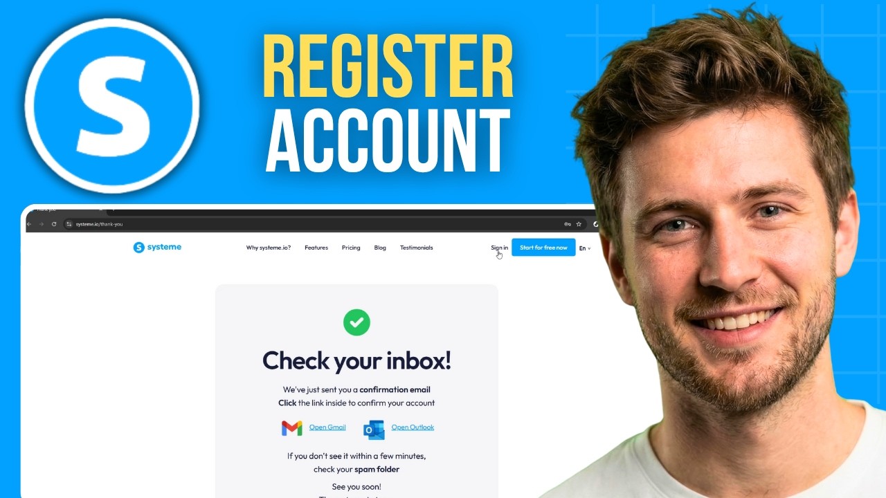 Как зарегистрировать аккаунт в Systeme.io
