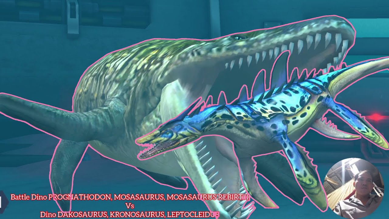 Battle Dino PROGNATHODON, MOSASAURUS Vs Dino DAKOSAURUS, KRONOSAURUS Ep14