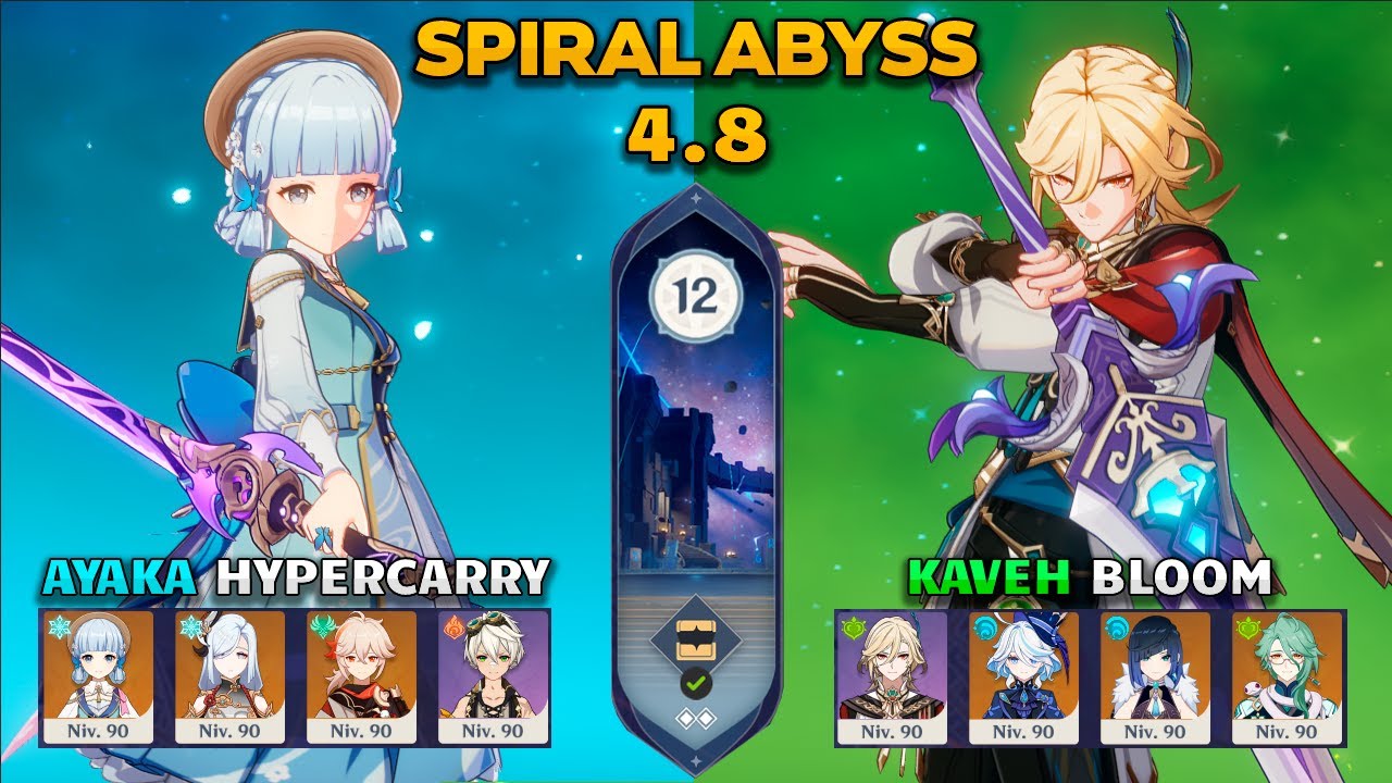 Ayaka C0 | Kaveh C1 | Hypercarry & Bloom | Spiral Abyss 4.8 | Genshin Impact