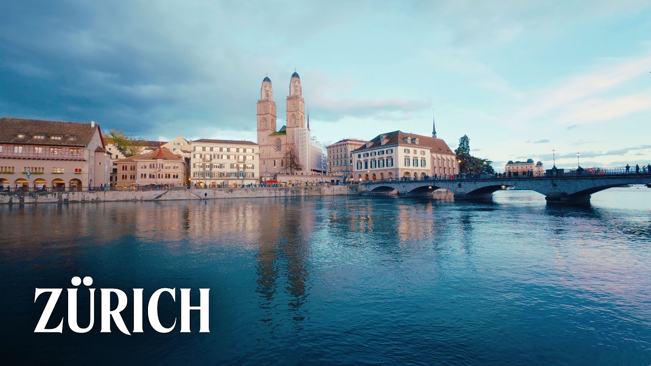 Zürich, Switzerland · Friday Evening Stroll from Lindenhof to Lake Zürich · 4K Walking Tour