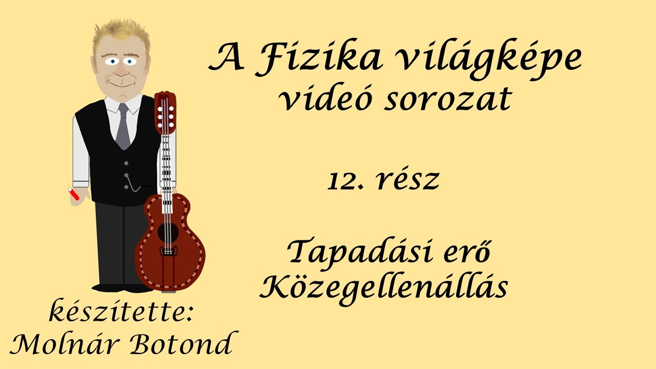 A fizika világképe 12. rész A tapadási erő, a gördülési ellenállás, közegellenállás