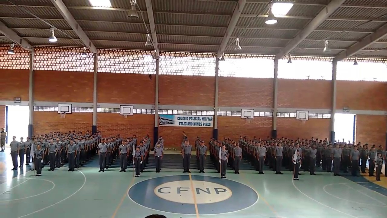 CFNP can&ccedil;&atilde;o do col&eacute;gio, com banda d&aacute; PMSC