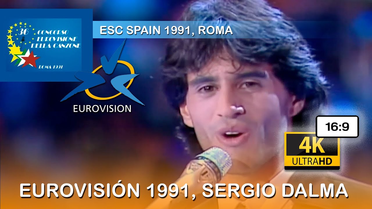 SERGIO DALMA, ТАНЦЫ БЛИЗКО, ЕВРОВИДЕНИЕ ИСПАНИЯ 1991, 16.9, 4K