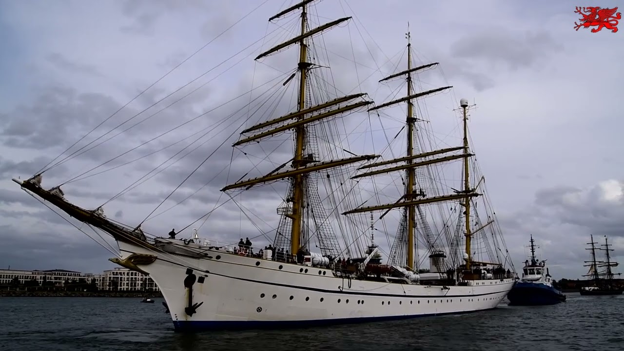 Segelschulschiff Gorch Fock in Warnem&uuml;nde am 09.08.2023