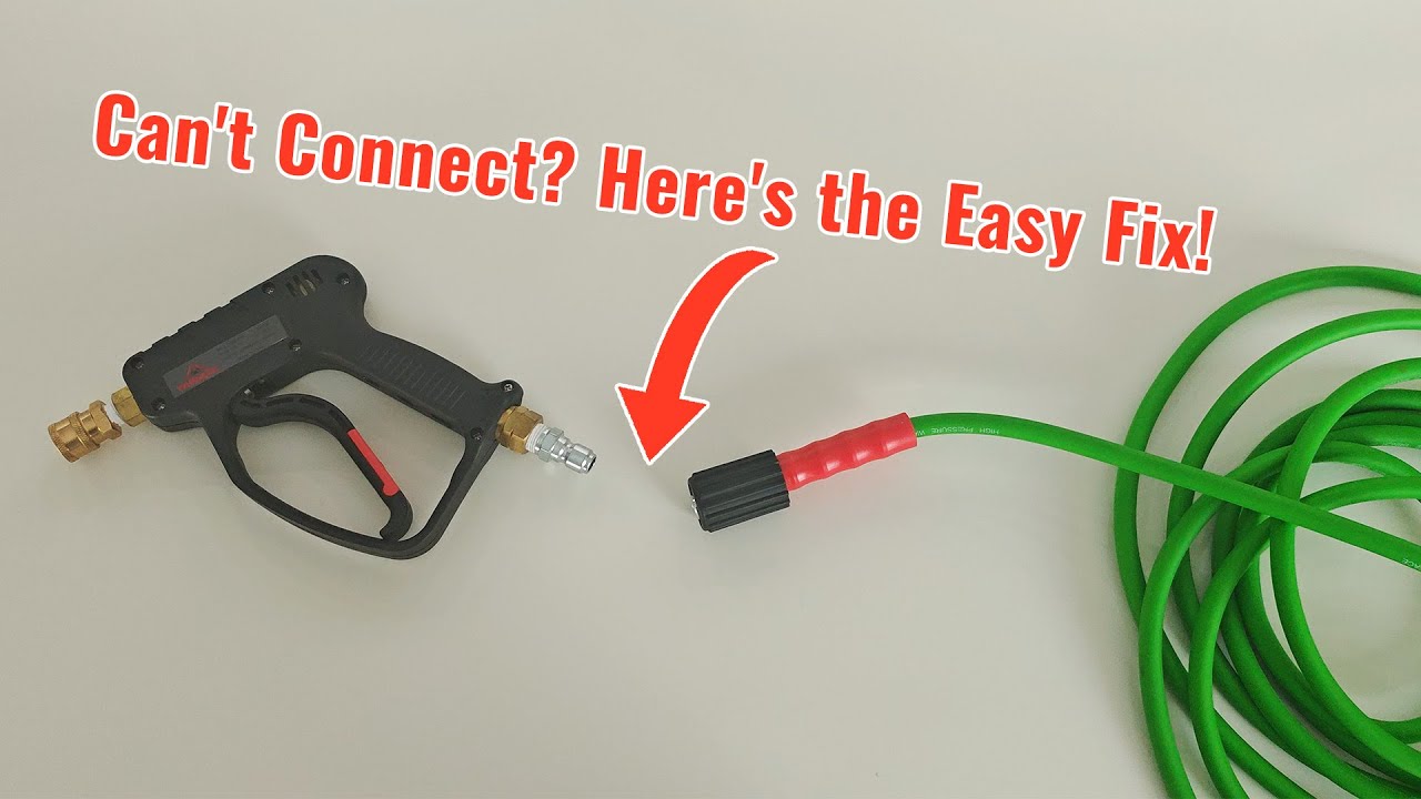 How to Connect a Plug-Inlet Pressure Washer Gun to an M22 Hose