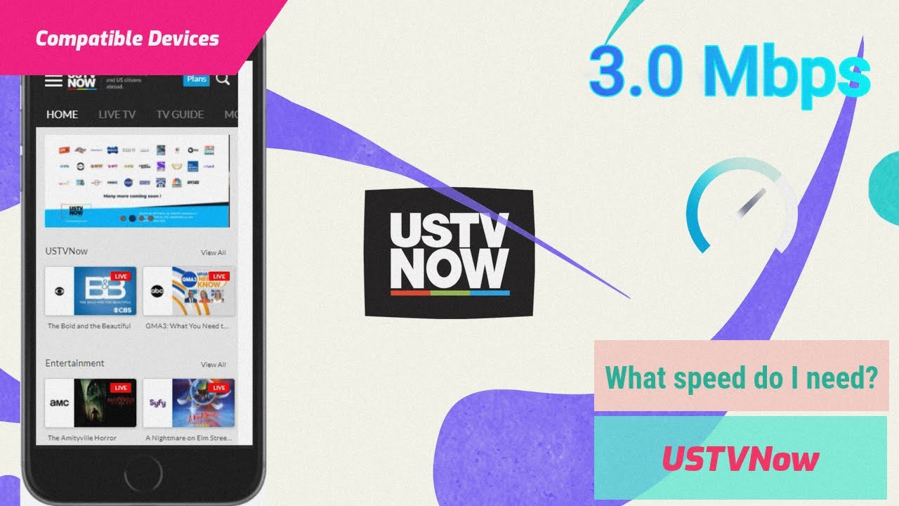 What speed do I need to watch USTVNow?