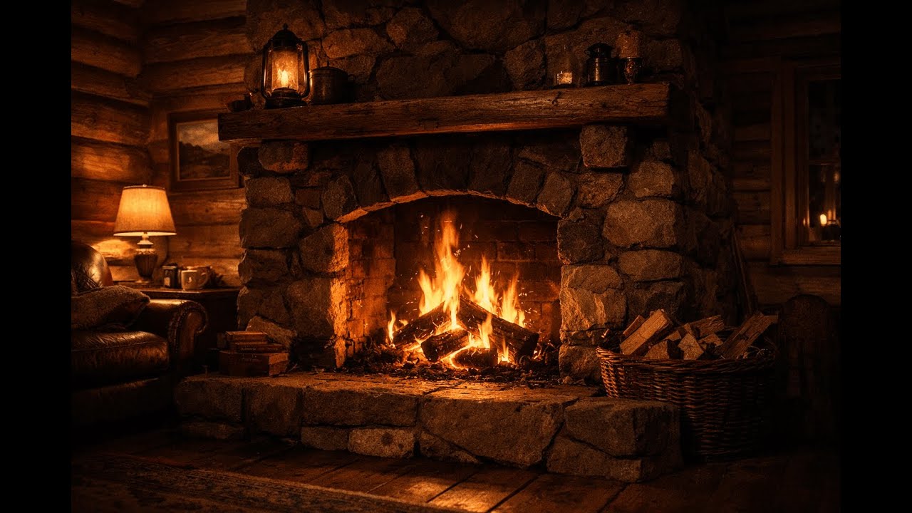 4 Hours Cozy Fireplace Crackling 🔥 Deep Sleep ASMR | No Music | Stress Relief