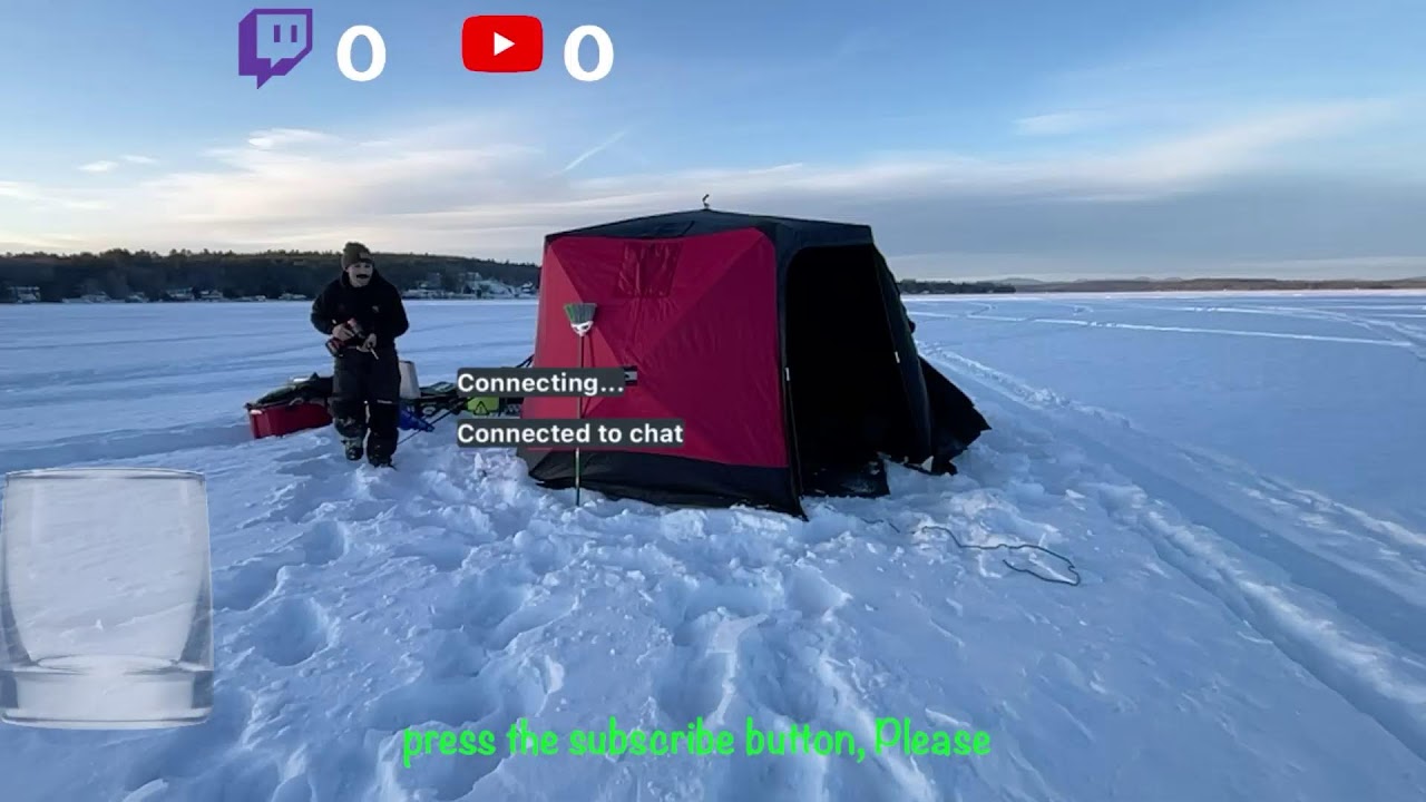 CAMPING ON THE ICE FOR A FISHING DERBY
