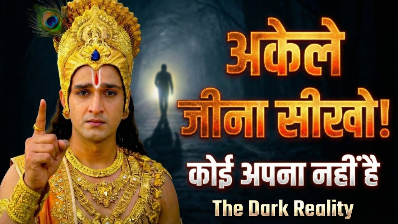 अकेले जीना सीखो यहां कोई अपना नहीं है | Krishna Best Motivational Speech 