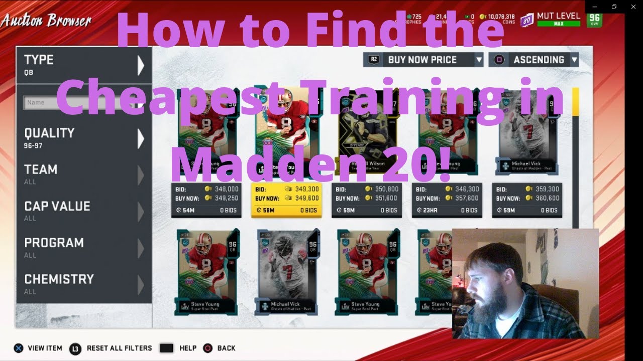How to Find the Cheapest Training in Madden 20!