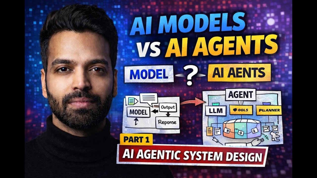 AI Agentic System Design - Part 1 (AI Models vs AI Agents and Key Components in AI Agents)