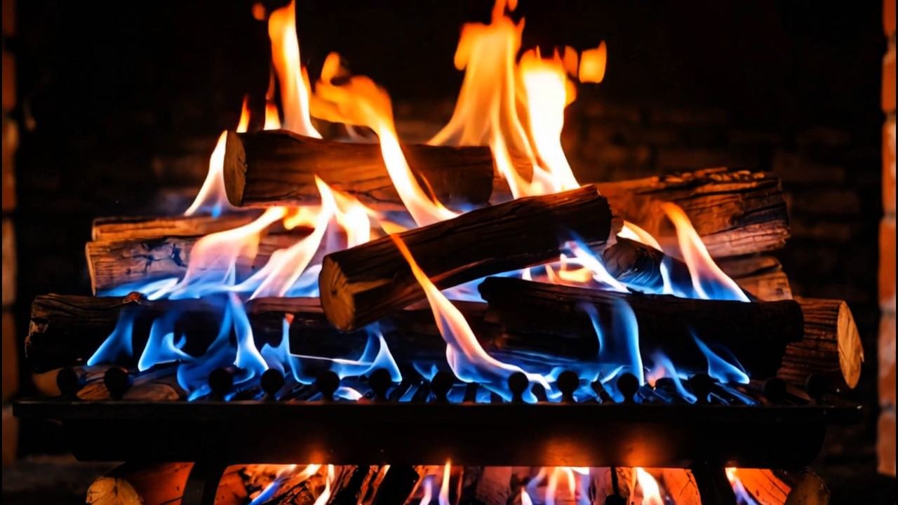 Warm Crackling Fireplace 4K (12 HOURS) 🔥 Relaxing Fire Ambience for Sleep, Study & Peaceful Nights