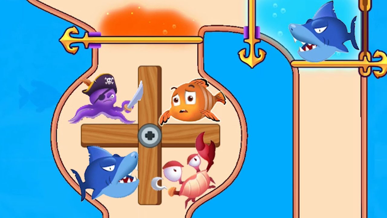 Fish pin game | Fishdom save the fish pull the pin android, ios game