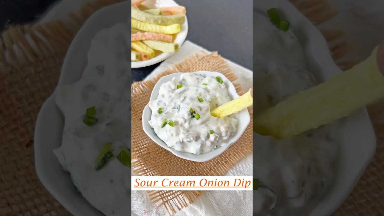 5 minutes Sour Cream & Onion Dip for Chips and Sandwiches #quickrecipe #sourcream