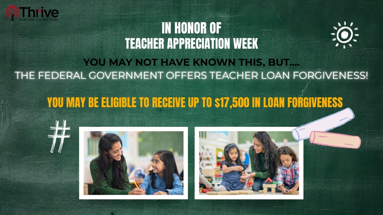 Teacher Loan Forgiveness - how to qualify! #teacher #teachers #studentloans #debt #financialfreedom