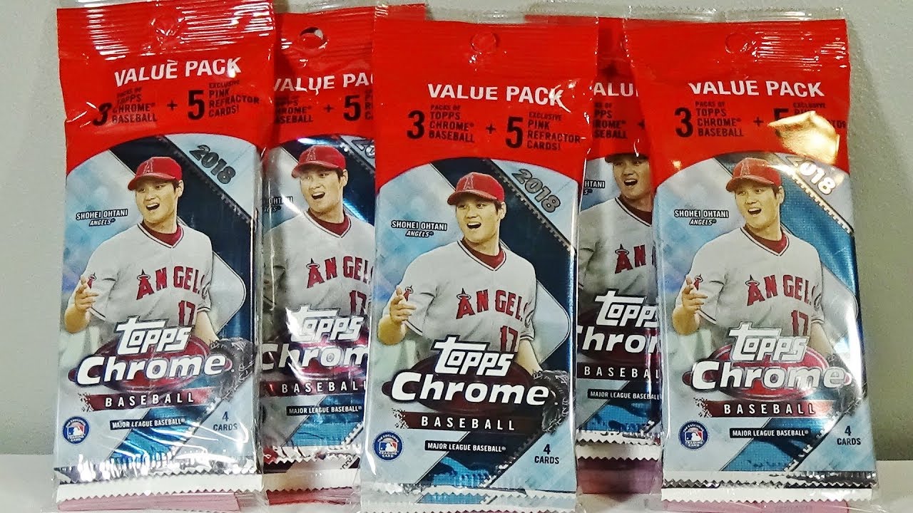 2018 Topps Chrome Baseball 5 Value Pack Break! NICE!