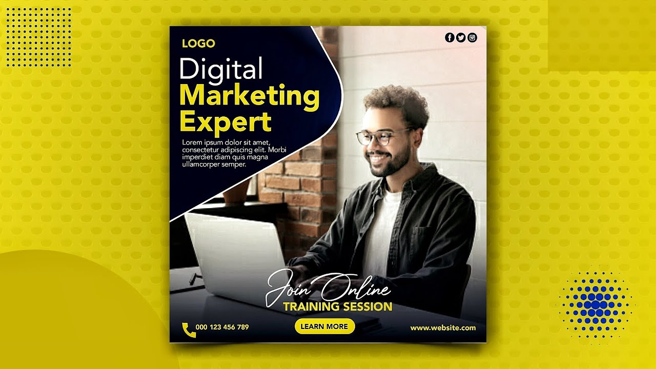 Social Media Post Banner Design  Pixellab Tutorial