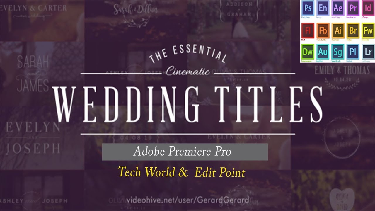 Wedding Title Demo | Adobe Premiere Pro & Adobe Photoshop cc | 2018 HD